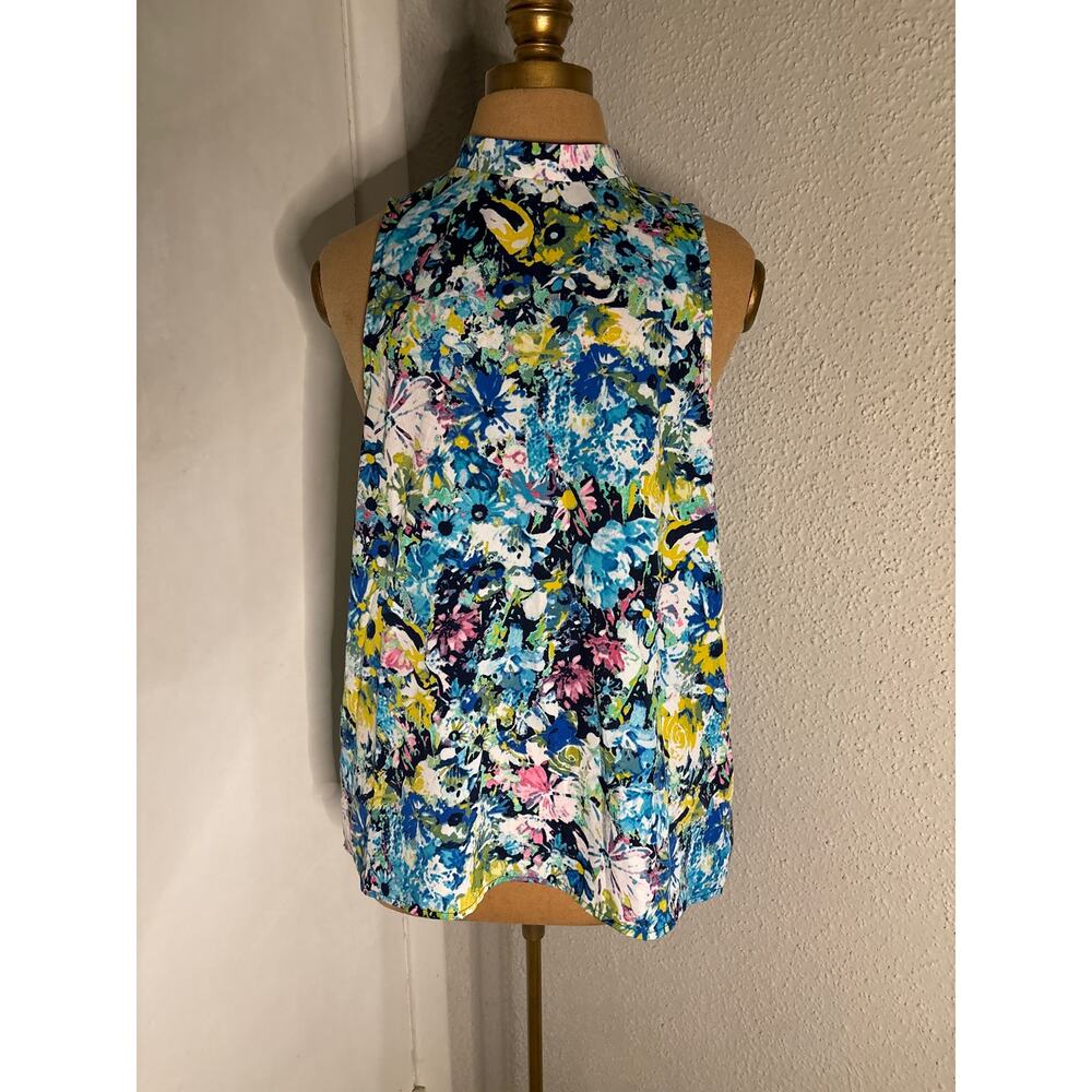 EVERLY Anthropologie Floral Sleeveless Top 2 Dopamine Coconut Girl Fairycore
